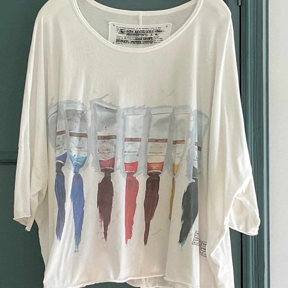 Rundholz Oversized Cropped Graphic Tee